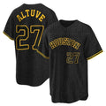 Houston Astros #27 Jose Altuve Player Black CLOTHIN Snake Skin City Home Game Stitched Jerseys