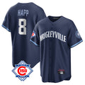 Chicago Cubs #8 Ian Happ Player Navy CLOTHIN 150th Anniversary City Connect Home Game Stitched Jerseys
