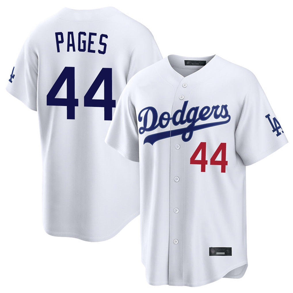 Los Angeles Dodgers #44 Andy Pages Player White CLOTHIN Home Game Stitched Jerseys