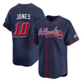Atlanta Braves #10 Chipper Jones Player Navy CLOTHIN 2025 Speedway Classic Home Game Stitched Jerseys