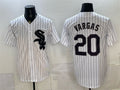 Chicago White Sox #20 Miguel Vargas White CLOTHIN Home Stitched Jersey