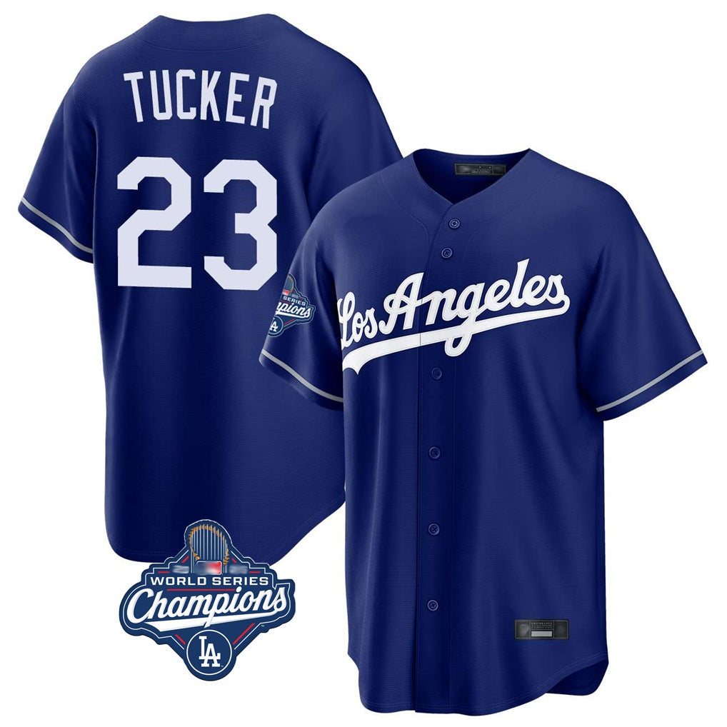 Los Angeles Dodgers #23 Kyle Tucker Player Royal CLOTHIN World Series Meet Game Stitched Jerseys