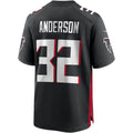 A.Falcons #32 Jamal Anderson Black CLOTHIN Game Retired Player Jersey