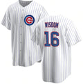 Chicago Cubs #16 Patrick Wisdom White CLOTHIN Cool Base Stitched Jersey