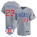 Chicago Cubs #23 Ryne Sandberg Player Gray CLOTHIN Road 150th Anniversary Limited Home Stitched Jerseys
