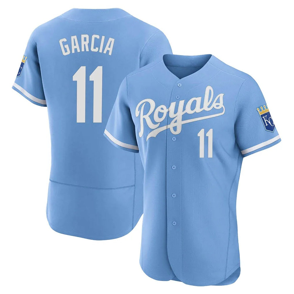 Kansas City Royals #11 Maikel Garcia Player Light Blue CLOTHIN Alt Limited Elite Home Stitched Jerseys