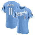 Kansas City Royals #11 Maikel Garcia Player Light Blue CLOTHIN Alt Limited Elite Home Stitched Jerseys