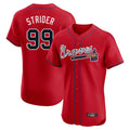 Atlanta Braves #99 Spencer Strider Player Red CLOTHIN Limited Elite Home Game Stitched Jerseys