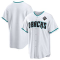 Arizona Diamondbacks Blank White White CLOTHIN 2023 World Series Cool Base Stitched Jersey