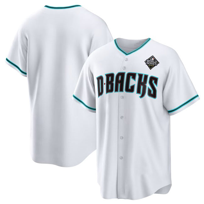 Arizona Diamondbacks Blank White White CLOTHIN 2023 World Series Cool Base Stitched Jersey