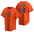 Houston Astros #14 Mauricio Dub¨®n Orange CLOTHIN Cool Base Stitched Jersey