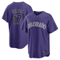 Colorado Rockies #17 Todd Helton Player Purple CLOTHIN Game Home Stitched Jerseys