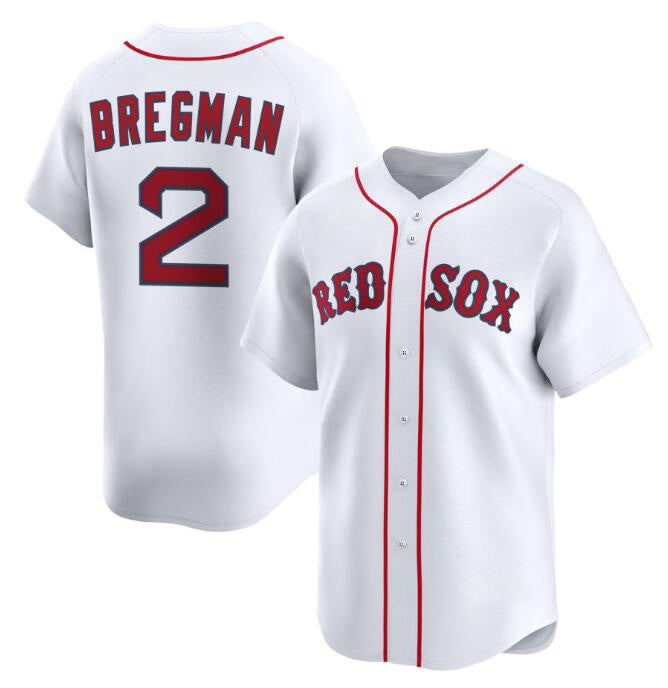 Boston Red Sox #2 Alex Bregman White CLOTHIN 2024 Home Limited Stitched Jersey