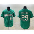 Seattle Mariners #29 Cal Raleigh Aqua CLOTHIN Limited Stitched jersey