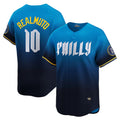 Philadelphia Phillies #10 J.T. Realmuto Blue CLOTHIN 2024 City Connect Limited Player Jersey