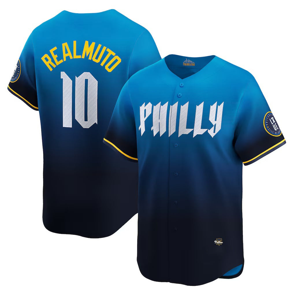 Philadelphia Phillies #10 J.T. Realmuto Blue CLOTHIN 2024 City Connect Limited Player Jersey