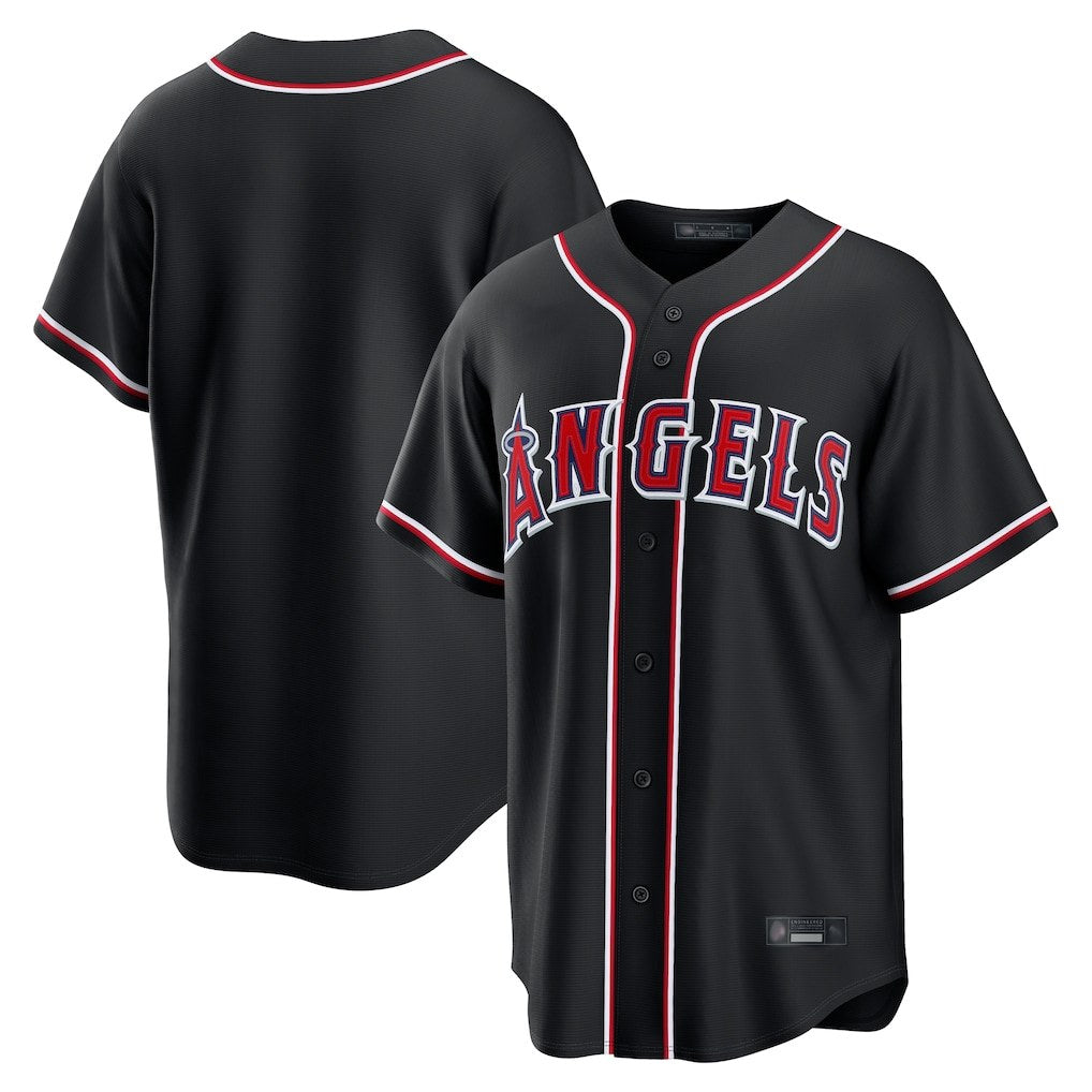 Los Angeles Angels Blank Player Black CLOTHIN Fashion Out Home Game Stitched Jerseys