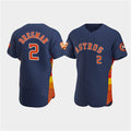 Houston Astros #2 Jose Altuve Navy CLOTHIN 60th Anniversary Flex Base Stitched Jersey