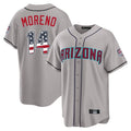 Arizona Diamondbacks #14 Gabriel Moreno Player Gray CLOTHIN USA 250 Fourth of July Home Game Stitched Jerseys