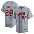 Detroit Tigers #28 Javier Baez Player Gray CLOTHIN Home Limited Stitched Jerseys