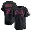 New York Mets #12 Francisco Lindor Black CLOTHIN Alternate Limited Jersey