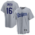 Los Angeles Dodgers #16 Will Smith Player Gray CLOTHIN Game Stitched Jerseys