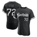 Chicago White Sox #72 Carlton Fisk Player Black CLOTHIN City Connect Limited Elite Home Stitched Jerseys