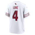 A.Cardinals #4 Jeremiyah Love White CLOTHIN Game Player Jersey