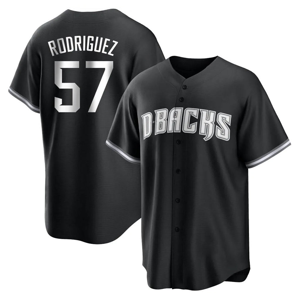 Arizona Diamondbacks #57 Eduardo Rodriguez Player Black CLOTHIN Game Home Stitched Jerseys