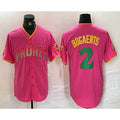San Diego Padres #2 Xander Bogaerts Pink CLOTHIN Fashion Jersey