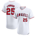 Los Angeles Angels #25 Travis d'Arnaud Player White CLOTHIN Limited Elite Stitched Home Jerseys