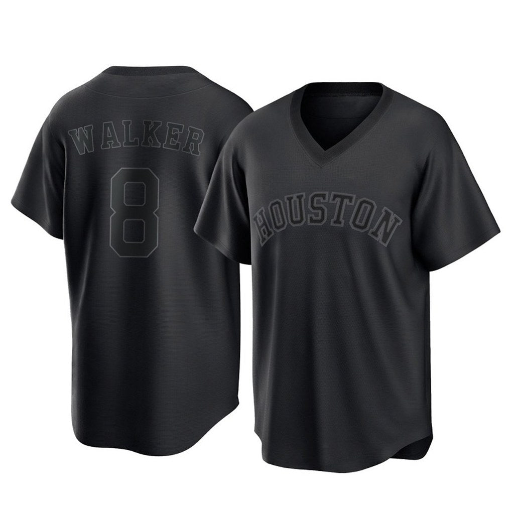 Houston Astros #8 Christian Walker Player Black CLOTHIN Fashion T-shirt Home Game Stitched Jerseys