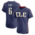 Cleveland Guardians #6 David Fry Player Navy CLOTHIN City Connect Limited Elite Home Stitched Jerseys