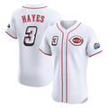Cincinnati Reds #3 Ke'Bryan Hayes Player White CLOTHIN Speedway Classic Limited Elite Home Stitched Jerseys
