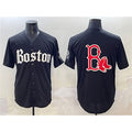 Boston Red Sox Team Big Logo Black CLOTHIN Gothic Vapor Limited Stitched Jersey