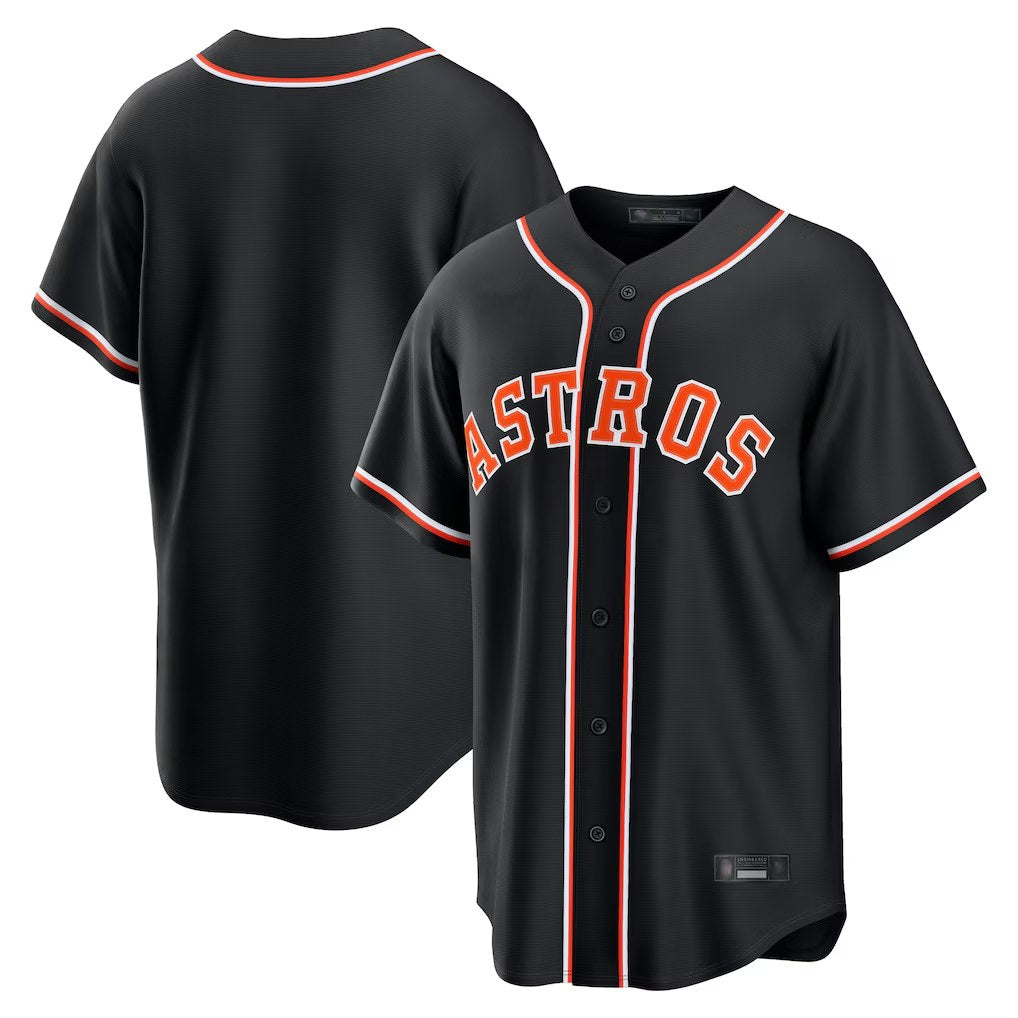 Houston Astros Blank Player Black CLOTHIN Fashion Out Home Game Stitched Jerseys