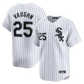Chicago White Sox #25 Andrew Vaughn Player White CLOTHIN Stripe Limited Home Stitched Jerseys