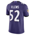 B.Ravens #52 Ray Lewis Purple CLOTHIN Vapor F.U.S.E. Stitched Retired Limited Jersey