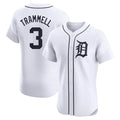 Detroit Tigers #3 Alan Trammell Player White CLOTHIN Limited Elite Home Stitched Jerseys