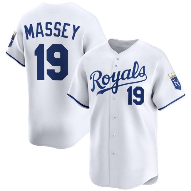 Kansas City Royals #19 Michael Massey White CLOTHIN 2024 Home Limited Stitched Jersey