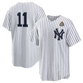 New York Yankees #11 Anthony Volpe White CLOTHIN 2024 World Series Cool Base Stitched Jersey