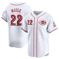 Cincinnati Reds #22 Luke Maile White CLOTHIN Home Limited Stitched Jersey