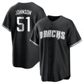 Arizona Diamondbacks #51 Randy Johnson Player Black CLOTHIN Game Home Stitched Jerseys