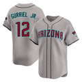 Arizona Diamondbacks #12 Lourdes Gurriel Jr Player Gray CLOTHIN Road Limited Home Game Stitched Jerseys