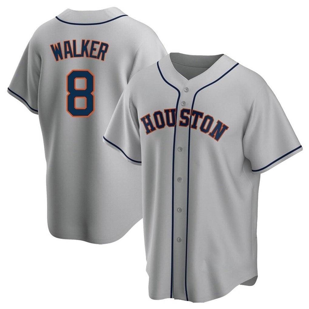 Houston Astros #8 Christian Walker Player Gray CLOTHIN Home Game Stitched Jerseys
