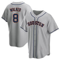 Houston Astros #8 Christian Walker Player Gray CLOTHIN Home Game Stitched Jerseys