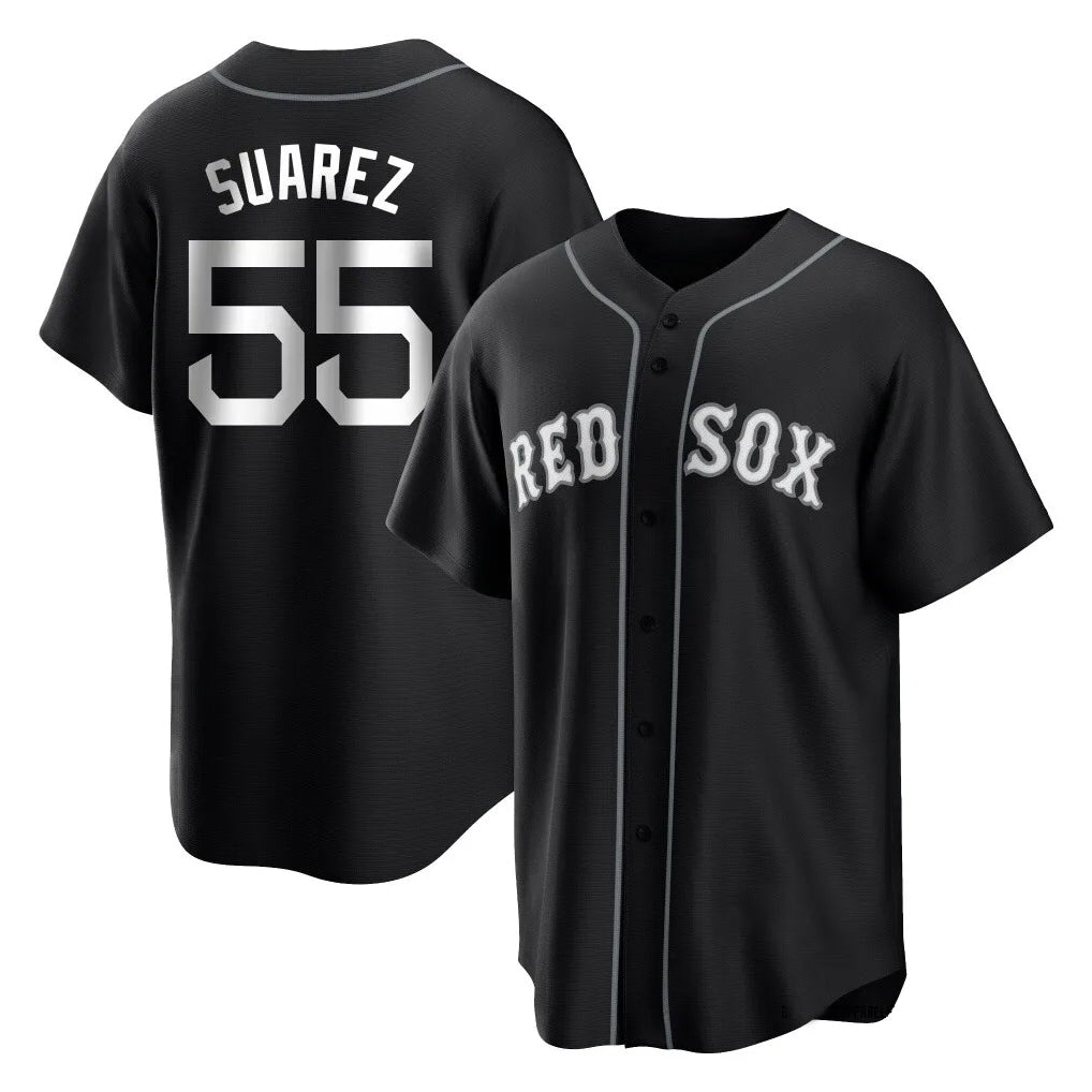 Boston Red Sox #55 Ranger Suarez Player Black CLOTHIN Home Game Stitched Jerseys