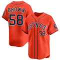 Houston Astros #58 Hunter Brown Orange CLOTHIN 2025 Alternate Limited Stitched Jersey