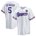 Texas Rangers #5 Corey Seager White CLOTHIN 2023 World Series Stitched Jersey