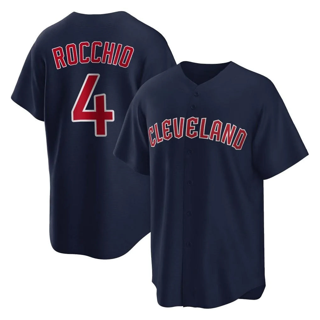 Cleveland Guardians #4 Brayan Rocchio Player Navy CLOTHIN Game Home Stitched Jerseys